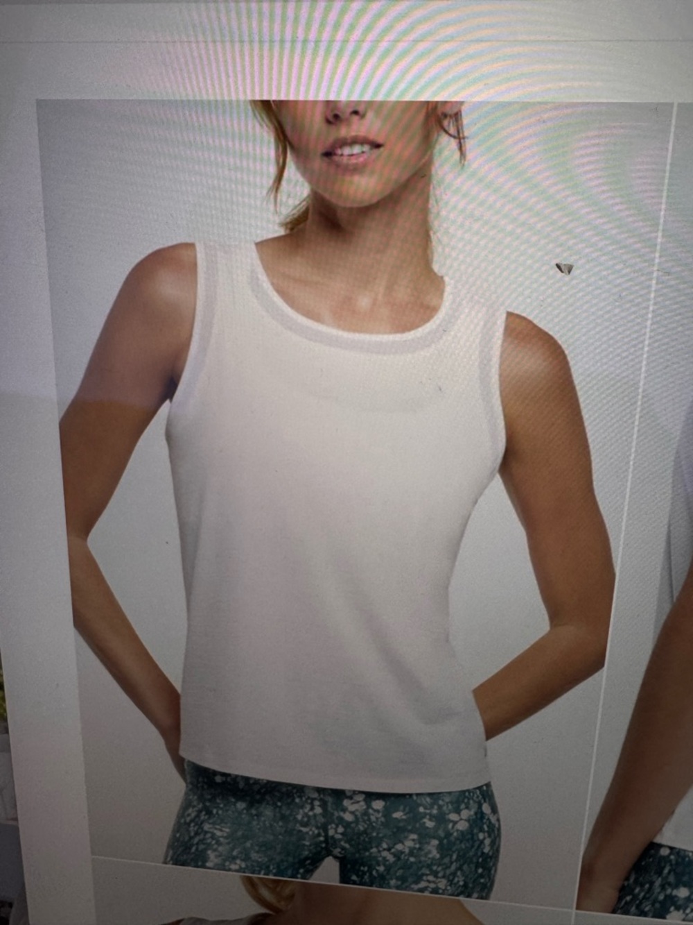 Marika Women's White Sleeveless Knit Larissa Tank Top
